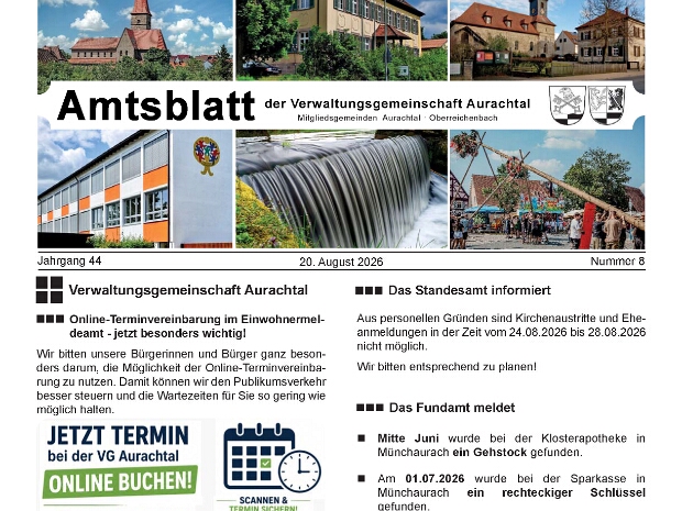 Amtsblatt 08/2026 vom 20.08.2026