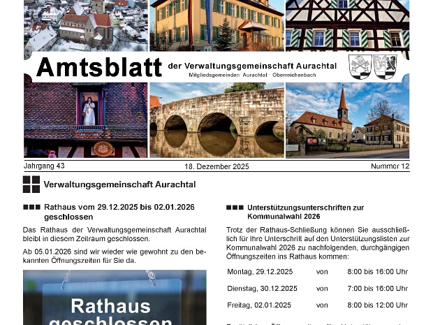 Amtsblatt 12/2025 vom 18.12.2025